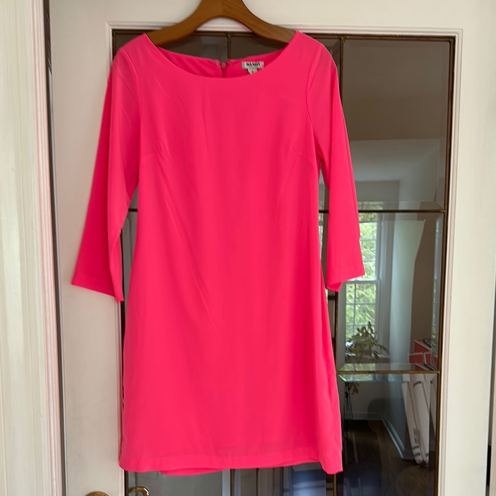 Old Navy Pink Sheath Dress with Bateau Neckline
